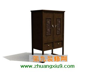 中式家具柜子3d模型F