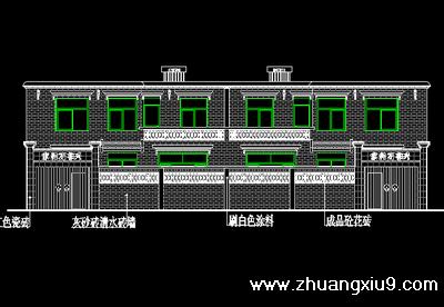 本套图纸为山东农村二层双拼住宅设计图,占地21米x17米,图纸比较全