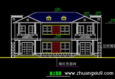 新农村140平方双拼户型设计图 下载_农村房屋设计图